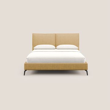 Cloe bed upholstered with feet in metal removable-cover in fabric slub water-repellent by Divani Store - view 4