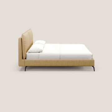 Cloe bed upholstered with feet in metal removable-cover in fabric slub water-repellent by Divani Store - view 5