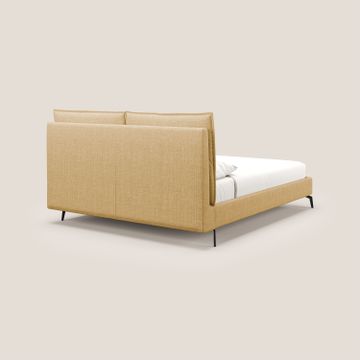 Cloe bed upholstered with feet in metal removable-cover in fabric slub water-repellent by Divani Store - view 6