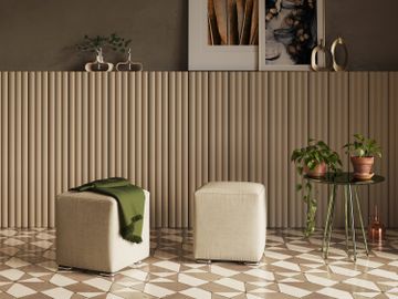 Cube pouf in fabric soft water-repellent by Divani Store - view 8