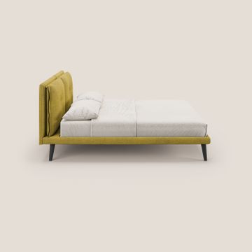 Ibuki bed with cushions trapuntati regolabili and feet in mogano in fabric slub water-repellent by Divani Store - view 5