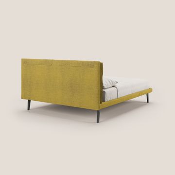 Ibuki bed with cushions trapuntati regolabili and feet in mogano in fabric slub water-repellent by Divani Store - view 8