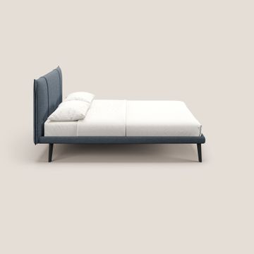 Klaus bed modern with feet in mogano and fabric slub water-repellent by Divani Store - view 5
