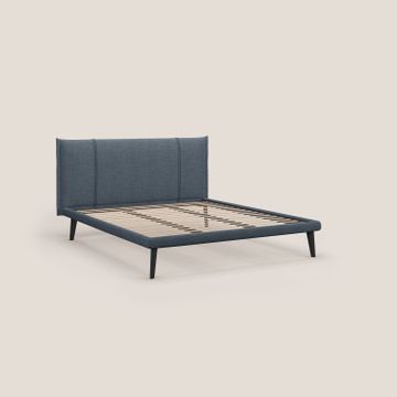 Klaus bed modern with feet in mogano and fabric slub water-repellent by Divani Store - view 8