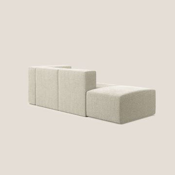 Nettuno sofa lineare modular and modular in soft fabric bouclè by Divani Store - view 4