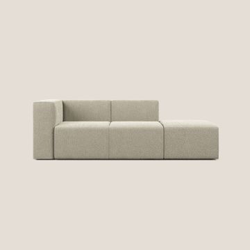 Nettuno sofa lineare modular and modular in soft fabric bouclè by Divani Store - view 8