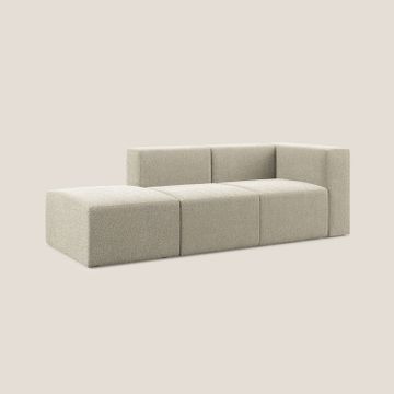 Nettuno sofa lineare modular and modular in soft fabric bouclè by Divani Store - view 2