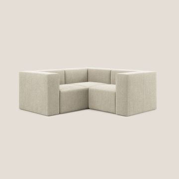 Nettuno sofa corner reversibile and modular modular in soft fabric bouclè by Divani Store - view 2