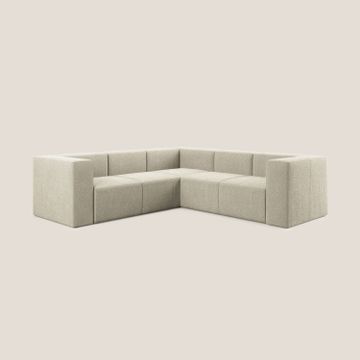 Nettuno sofa corner modular reversibile in soft fabric bouclè by Divani Store - view 2