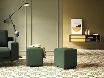 Cube pouf in microfibre stain-resistant by Divani Store - view 8