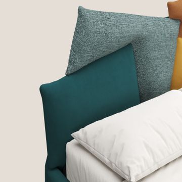 Rebus bed upholstered with design modern with feet trasparenti in plexiglass by Divani Store - view 5