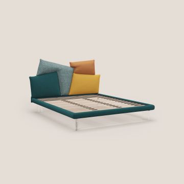Rebus bed upholstered with design modern with feet trasparenti in plexiglass by Divani Store - view 6