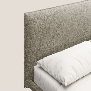 Theo bed upholstered modern per mattress 140x190 cm removable-cover with feet high in metal in fabric water-repellent by Divani Store - view 5