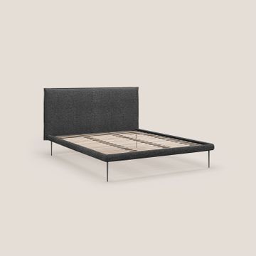 Theo bed upholstered modern removable-cover with feet high in metal in fabric water-repellent by Divani Store - view 5