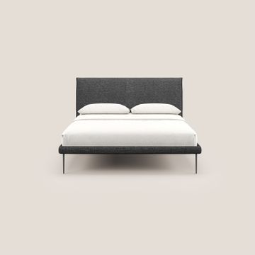 Theo bed upholstered modern removable-cover with feet high in metal in fabric water-repellent by Divani Store - view 3