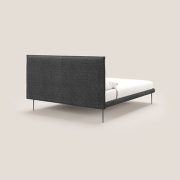 Theo bed upholstered modern removable-cover with feet high in metal in fabric water-repellent by Divani Store - view 7