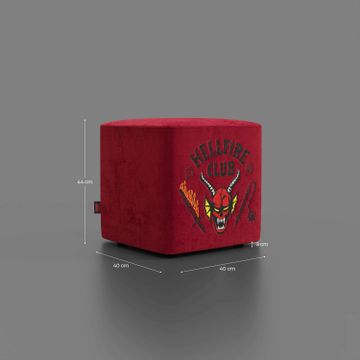 Cube pouf Hellfire club Stranger Things Edition l'icona che diventa design by Divani Store - view 7