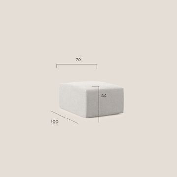 Nettuno modulo pouf in soft fabric bouclè by Divani Store - view 7