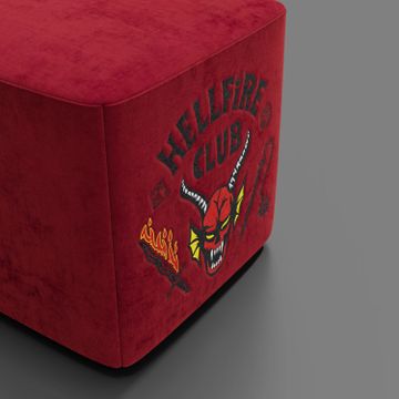 Cube pouf Hellfire club Stranger Things Edition l'icona che diventa design by Divani Store - view 2