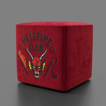 Cube pouf Hellfire club Stranger Things Edition l'icona che diventa design by Divani Store - view 4
