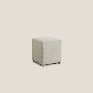 Cube pouf in soft fabric water-repellent ad intreccio melangiato by Divani Store - view 2