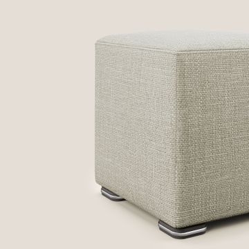 Cube pouf in soft fabric water-repellent ad intreccio melangiato by Divani Store - view 4