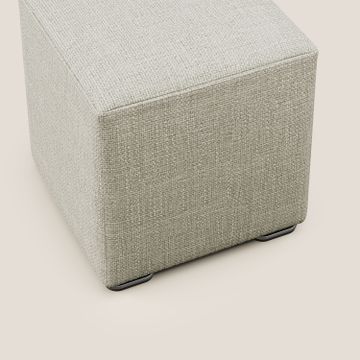 Cube pouf in soft fabric water-repellent ad intreccio melangiato by Divani Store - view 5