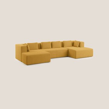Nettuno sofa panoramico in soft fabric bouclè by Divani Store - view 2