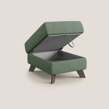Moon Pouf storage and feet high in fabric soft ad intreccio soft-touch water-repellent by Divani Store - view 2