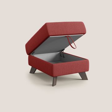 Moon Pouf storage and feet high in fabric stain-resistant with acqua by Divani Store - view 7