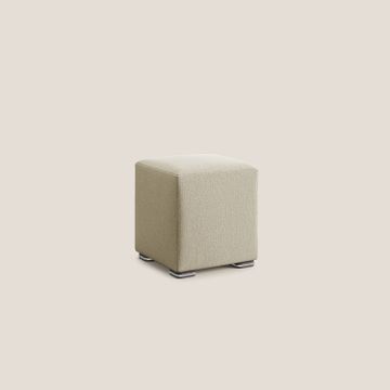 Cube pouf in fabric soft stain-resistant by Divani Store - view 2