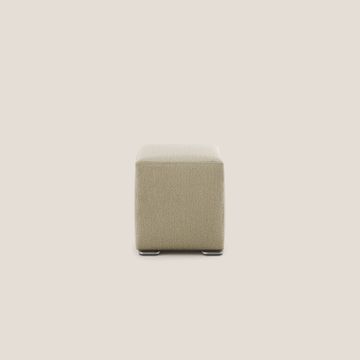 Cube pouf in fabric soft stain-resistant by Divani Store - view 3