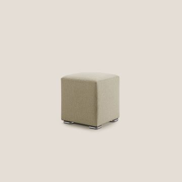 Cube pouf in fabric soft stain-resistant by Divani Store - view 4