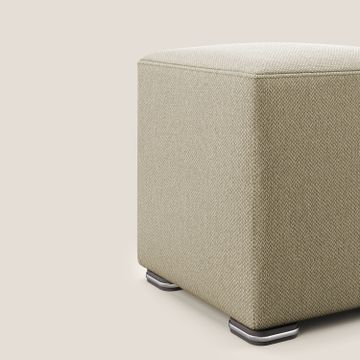 Cube pouf in fabric soft stain-resistant by Divani Store - view 5