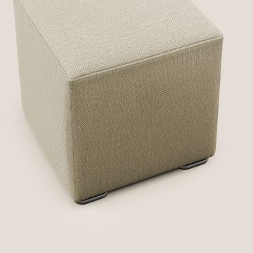 Cube pouf in fabric soft stain-resistant by Divani Store - view 6