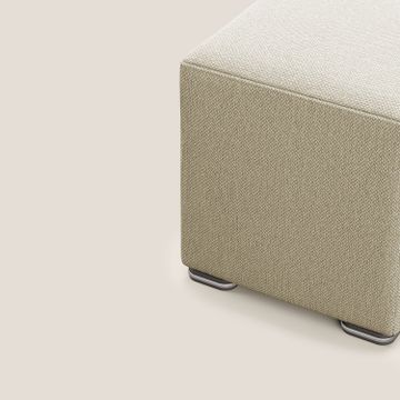 Cube pouf in fabric soft stain-resistant by Divani Store - view 7