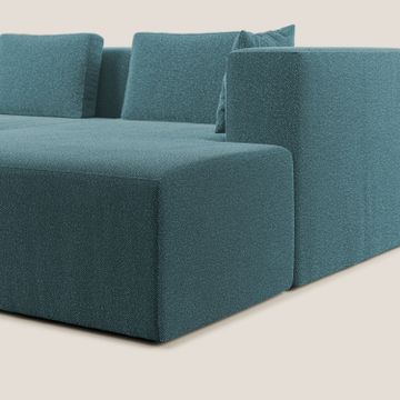 Nettuno sofa corner modular in soft fabric bouclè by Divani Store - view 8