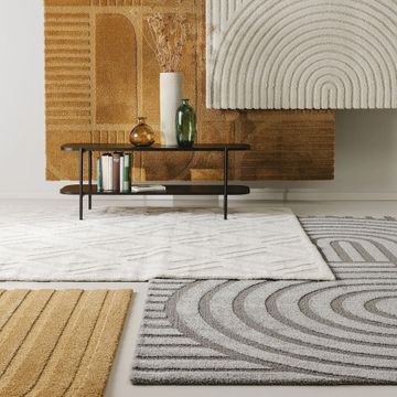 Zefira rug with motivo a rilievo grigio water-repellent by Divani Store - view 5