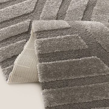 Zefira rug with motivo a rilievo grigio water-repellent by Divani Store - view 3