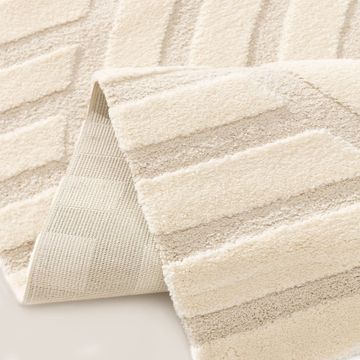 Zefira rug with motivo a rilievo crema water-repellent by Divani Store - view 3