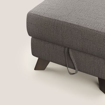 Moon Pouf storage and feet high in fabric soft water-repellent slub by Divani Store - view 6