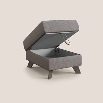 Moon Pouf storage and feet high in fabric soft water-repellent slub by Divani Store - view 2