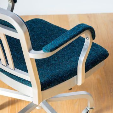 1011 Navy Classic Semi-upholstered swivel armchair by Emeco - view 8