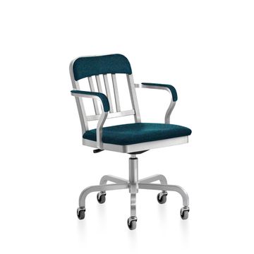 1011 Navy Classic Semi-upholstered Armchair by Emeco - view 9