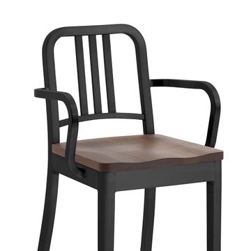 1104 Navy Stool with arms by Emeco - view 3