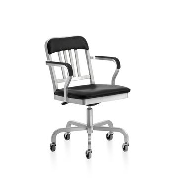 1011 Navy Classic Semi-upholstered Armchair by Emeco - view 7