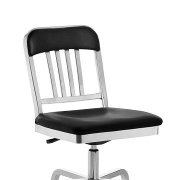 1022 Navy Classic Semi-upholstered swivel chair by Emeco - view 4