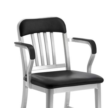 1011 Navy Classic Semi-upholstered Armchair by Emeco - view 4