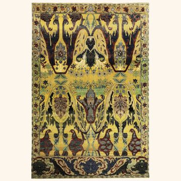 Gold Alchemy Traditional Wool Rug - 6'1" x 8'8" by Abchome