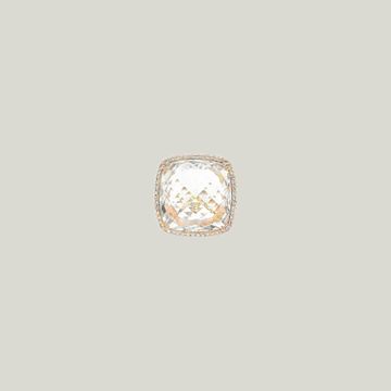 Italian Pink Quartz and Diamond Cocktail Ring by Abchome